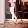 Sandalia mujer 1271 beige nacarado