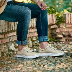 Zapatillas deportivas para hombre 893sc beige velcro