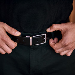 Cinturón de hombre 35b bicolor negro+marrón