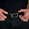 Cinturón de hombre 35b bicolor negro+marrón