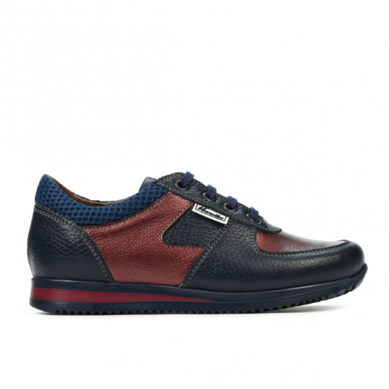 Zapatos niño 2002 índigo+bordó