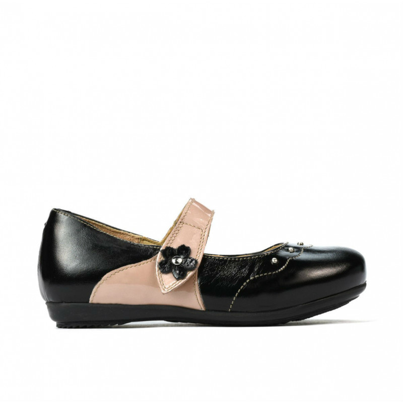 Zapatos para niños pequeños 68c charol negro combinado