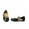Zapatos para niños pequeños 68c charol negro combinado