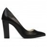 Zapatos elegantes de mujer 1261 negro satinado