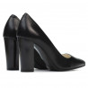 Zapatos elegantes de mujer 1261 negro satinado
