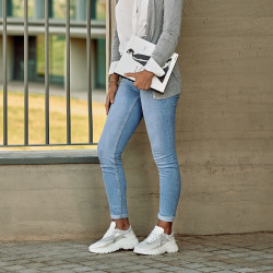 Zapatillas deportivas mujer 6015 blanco nácar combinado
