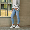 Zapatillas deportivas mujer 6015 blanco nácar combinado