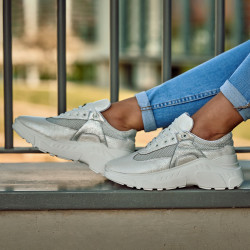 Zapatillas deportivas mujer 6015 blanco nácar combinado