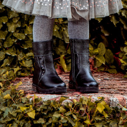 Botines para niños pequeños 100c negro lifestyle