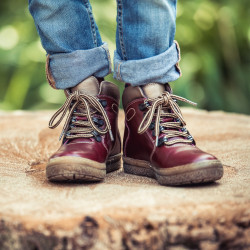 Botas para niños 3006 burdeos combinado lifestyle