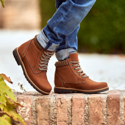 Botines para niños 3209 bufo marrón