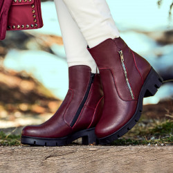 Botines de mujer 3322 burdeos lifestyle