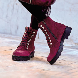 Botines de mujer 3336 bufo burdeos