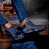 Botas para hombre 4103 índigo+marrón