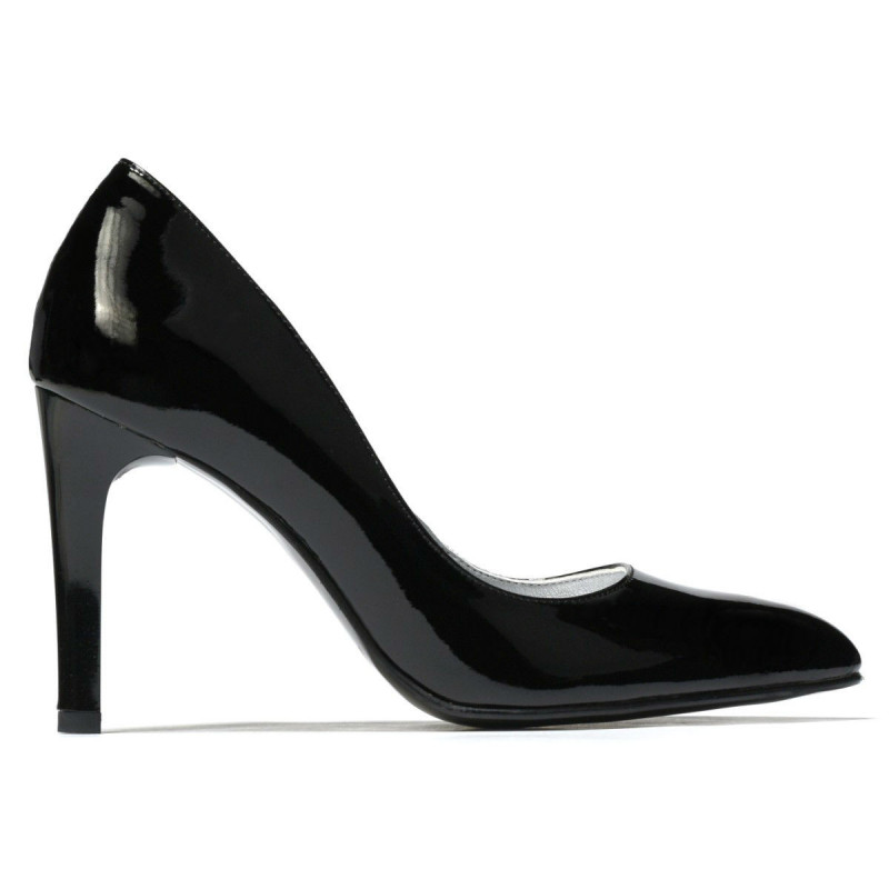 Zapatos elegantes de mujer 1276 charol negro