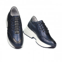 Zapatillas deportivas de mujer 6019 índigo nácar combinado