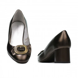 Zapatos elegantes de mujer 1274 marrón nácar