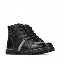 Botines para niños pequeños 102c negro combinado
