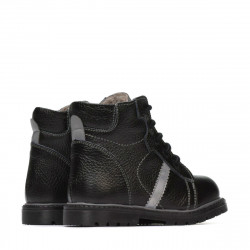 Botines para niños pequeños 102c negro combinado