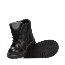 Botines para niños pequeños 102c negro combinado
