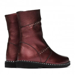 Botas infantiles 3019 burdeos nacarado