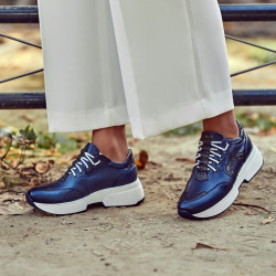 Zapatillas deportivas de mujer 6019 índigo nácar combinado lifestyle