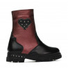 Botas para niños pequeños 103c negro+burdeos