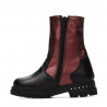Botas para niños pequeños 103c negro+burdeos