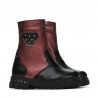 Botas para niños pequeños 103c negro+burdeos