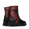 Botas para niños pequeños 103c negro+burdeos