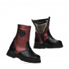 Botas para niños pequeños 103c negro+burdeos