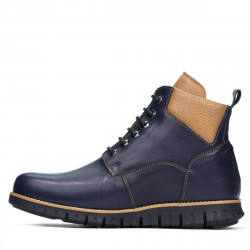 Botas hombre 4108 índigo+marrón