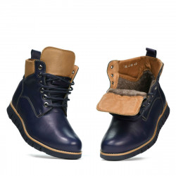 Botas hombre 4108 índigo+marrón
