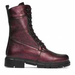 Botines mujer 3337-1 burdeos nácar