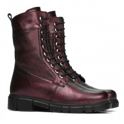 Botines mujer 3337-1 burdeos nácar