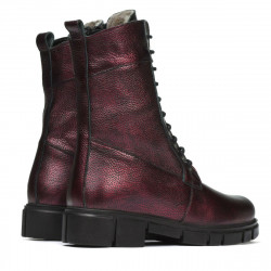 Botines mujer 3337-1 burdeos nácar