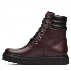 Botas mujer 3343 burdeos combinado