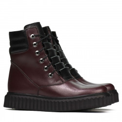 Botas mujer 3343 burdeos combinado