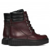 Botas mujer 3343 burdeos combinado