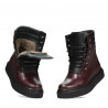 Botas mujer 3343 burdeos combinado