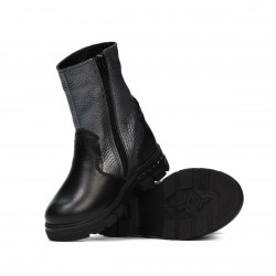 Botines para niños pequeños 103c negro+antracita