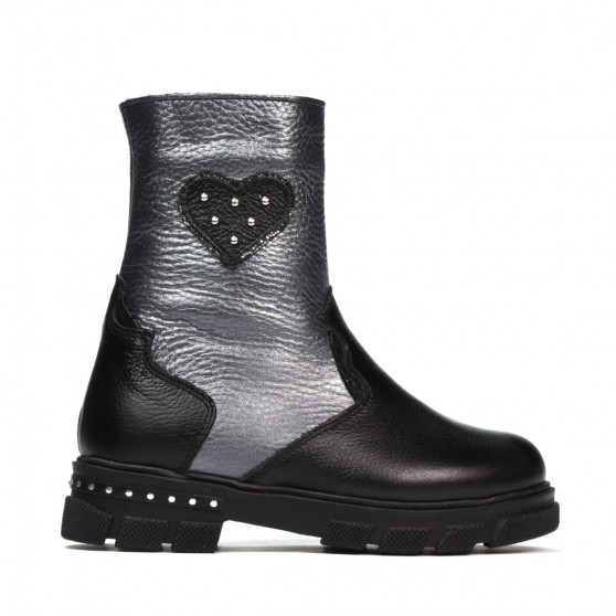 Botines para niños pequeños 103c negro+antracita