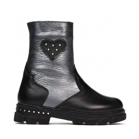 Botines para niños pequeños 103c negro+antracita