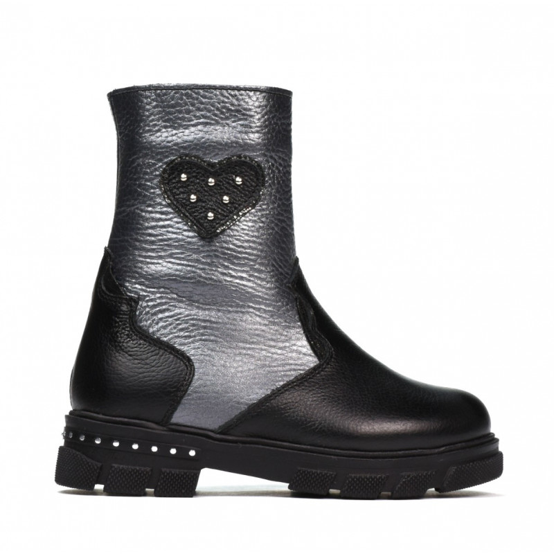 Botines para niños pequeños 103c negro+antracita