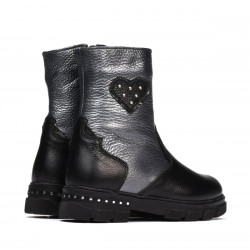 Botines para niños pequeños 103c negro+antracita