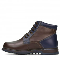 Botines para hombre 497 café+índigo