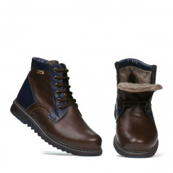 Botines para hombre 497 café+índigo