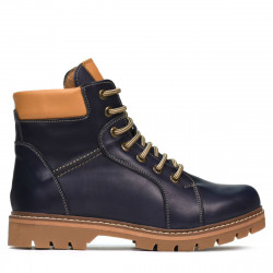 Botas para adolescentes 439-1 índigo+marrón