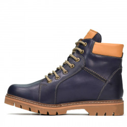 Botas para adolescentes 439-1 índigo+marrón