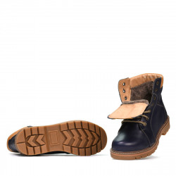 Botas para adolescentes 439-1 índigo+marrón